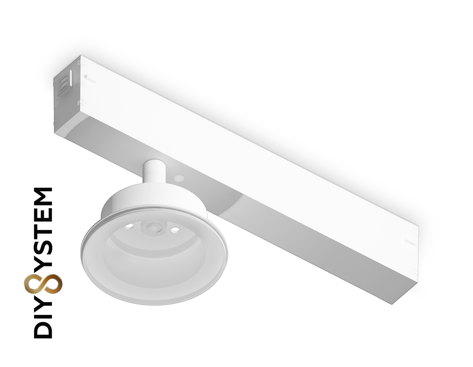 Крепеж трековый для корпуса DIY D85mm Magnetic 220V A2550 WH белый 232*83*105