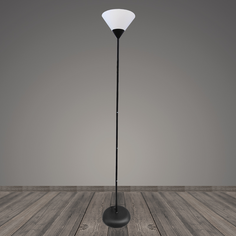 Торшер 1067 черный/белый плафон пластик 1x40W E27 h1650