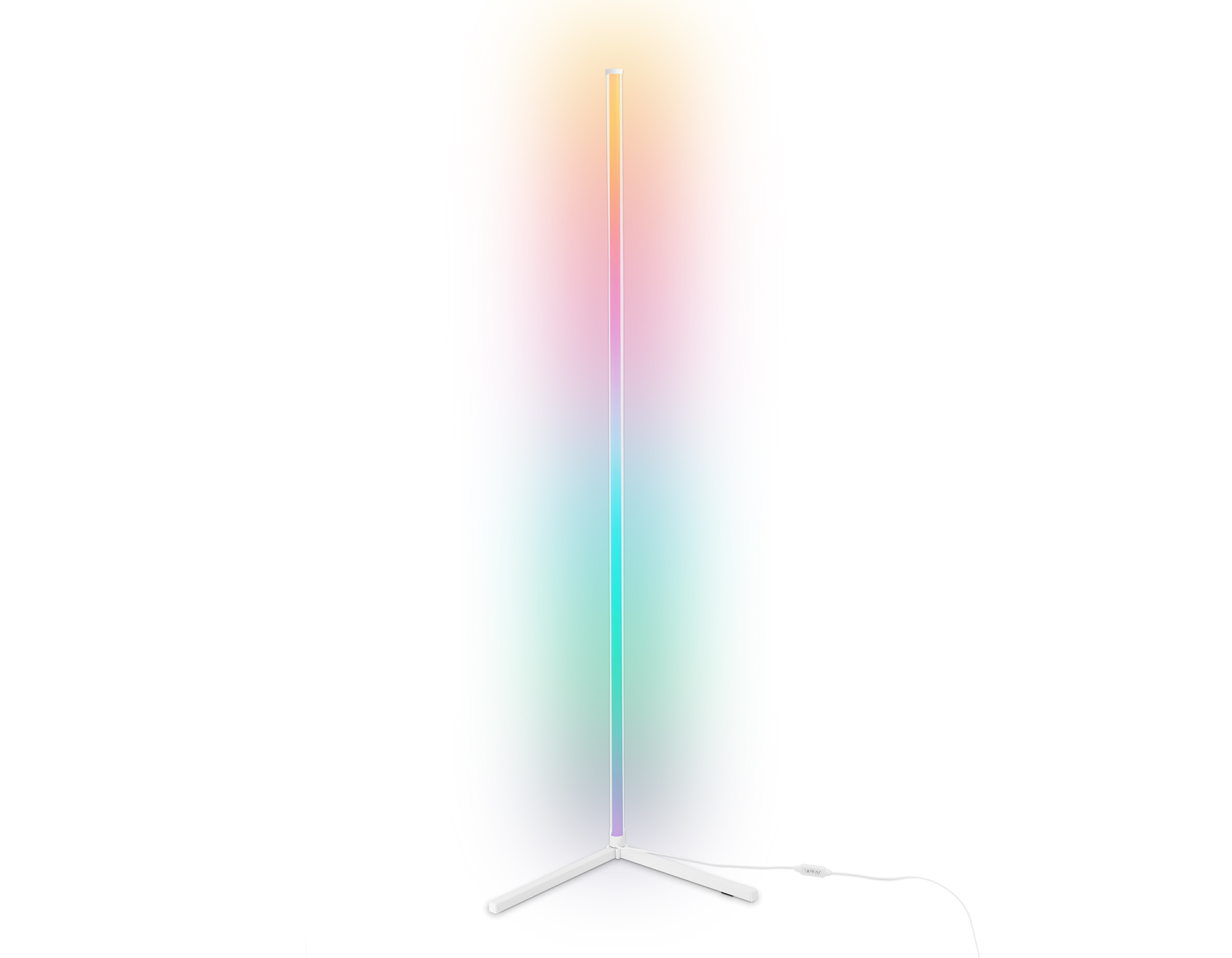 Светильник светодиодный напольный с пультом FL8025 WH белый LED 20W RGB D32*1650 (ПДУ РАДИО 2.4G)