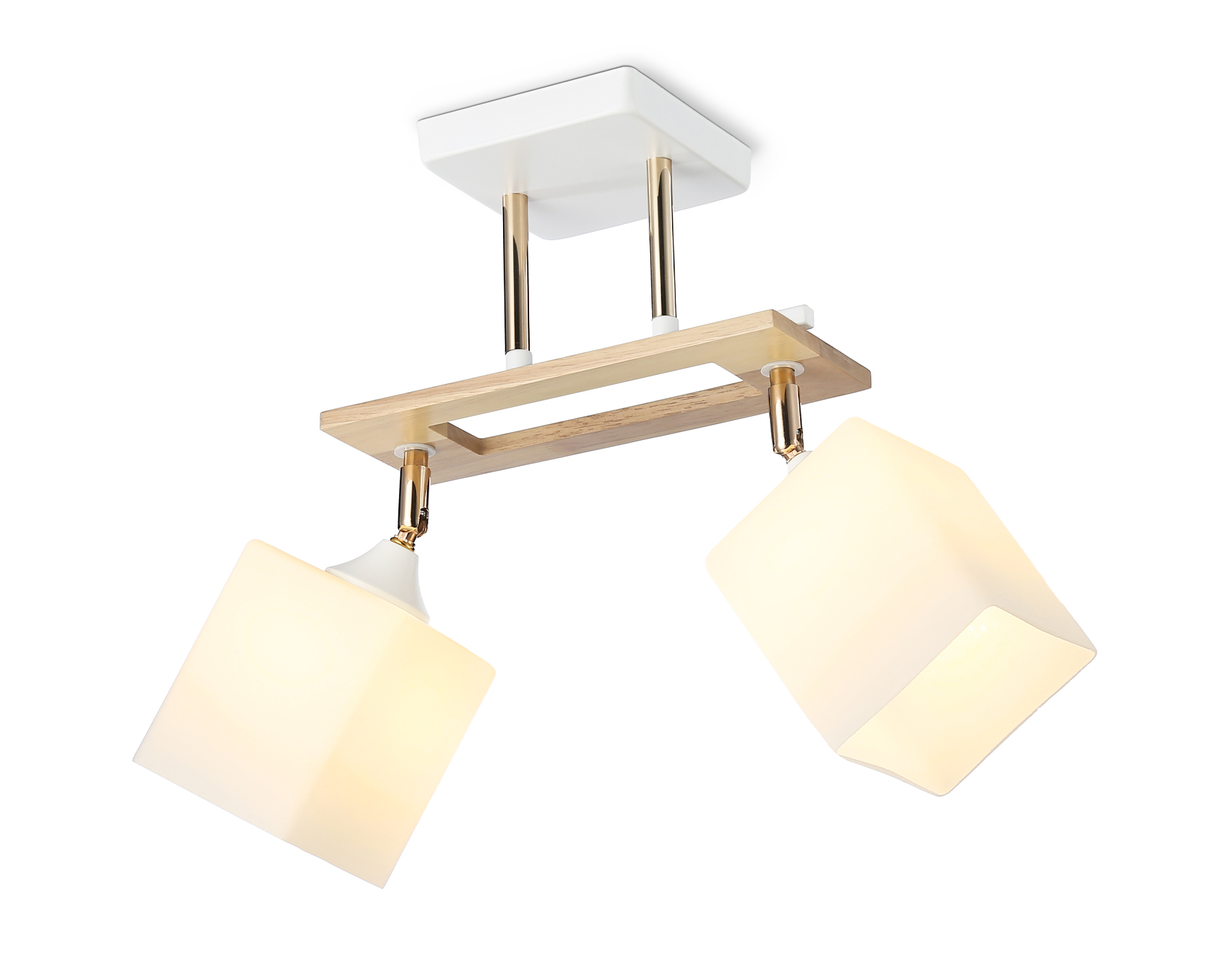 Светильник подвесной Ambrella TR9501/2 WH/FGD/FR белый/золото/белый матовый E27/2 max40W 510*100*270