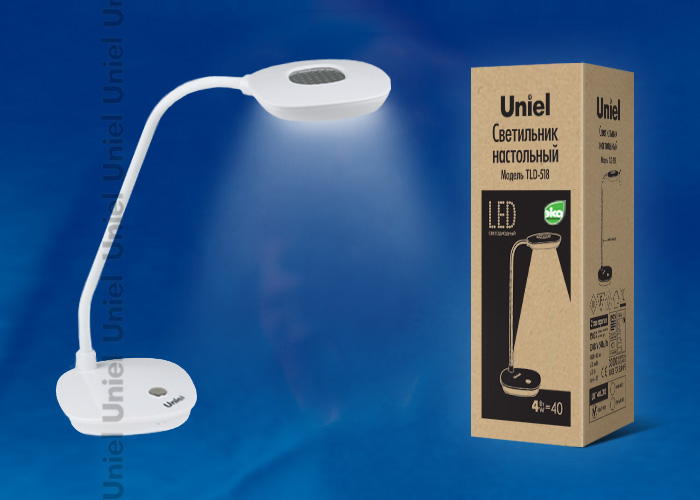 Светильник настольный UNIEL TLD-518 White/LED/400Lm/4500K