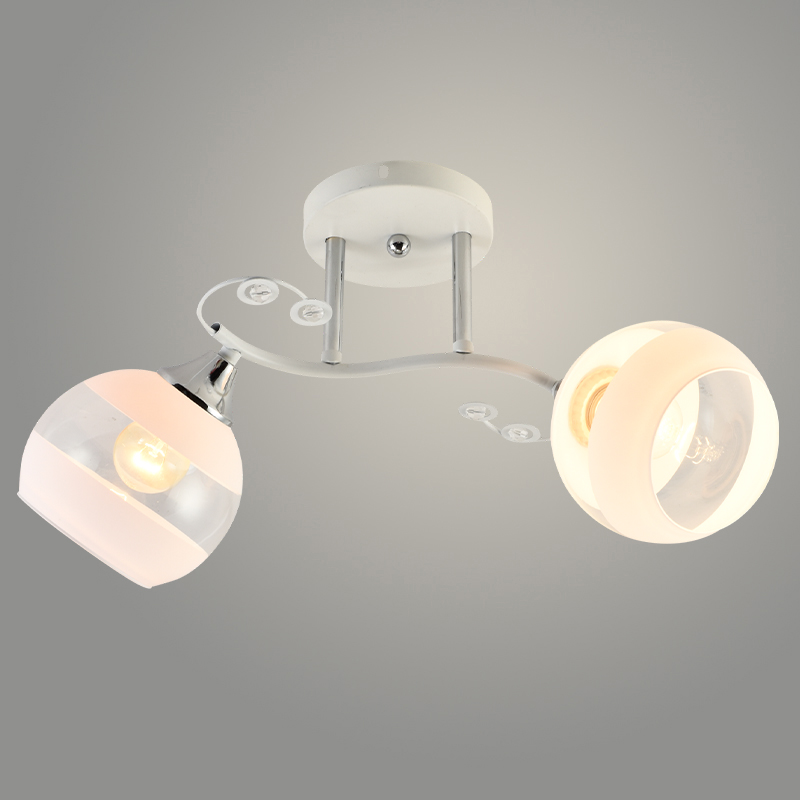 Люстра XA1458B/2 WH+CR белый/хром 2х60W E27 d470 h240, HN23