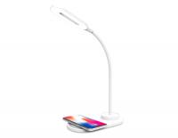Светодиодная настольная лампа AMBRELLA DE588 WH белый LED 3000-6400K 3W с беспроводной зарядкой