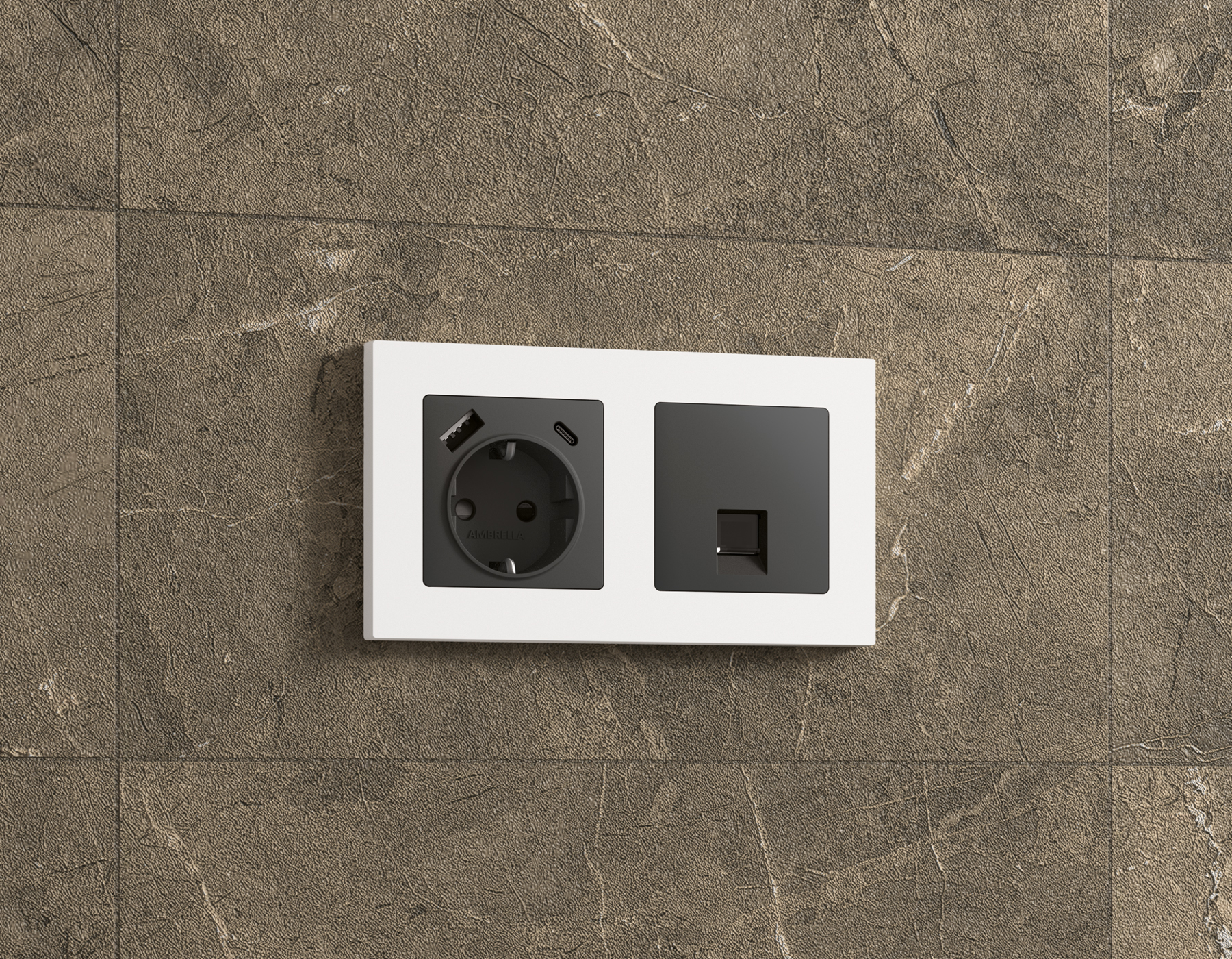 AF220123 Рамка ALFA Techno (Белый матовый) 3-ая