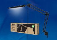 Светильник настольный UNIEL TLD-524 Black/8W/  на струбцине/LED/500Lm/4500K/Dimmer/Цвет-черный