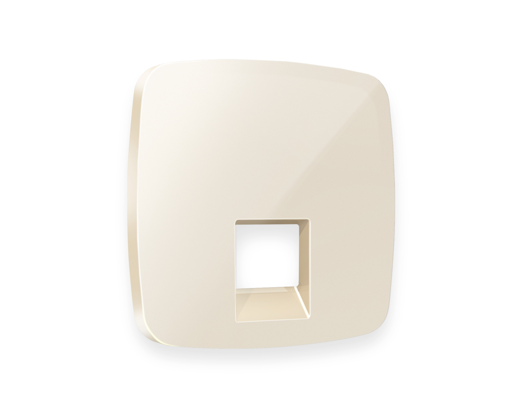 OP3120 Лицевая панель OMEGA (Бежевый глянец) для компьютерной/телефонной розетки RJ-45/RJ-11 QUANT