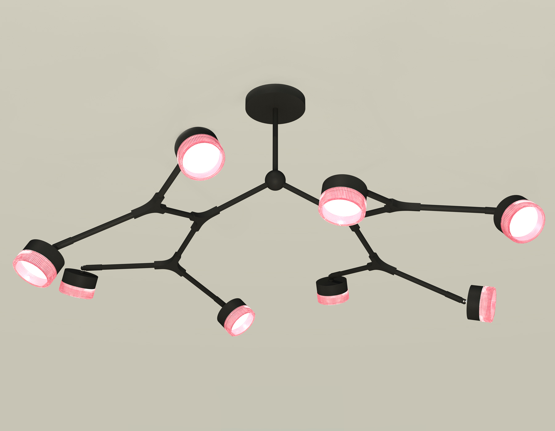 XB9060200/8 SBK/PI черный песок/розовый GX53 (C9060, N8486)