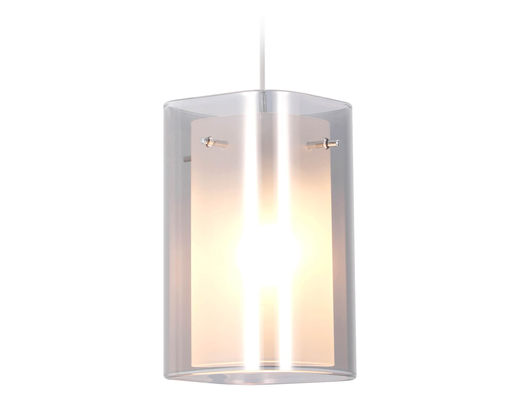 Светильник подвесной Ambrella TR3682 CH/SM/FR хром/дымчатый/белый матовый E14 max 40W D110*950