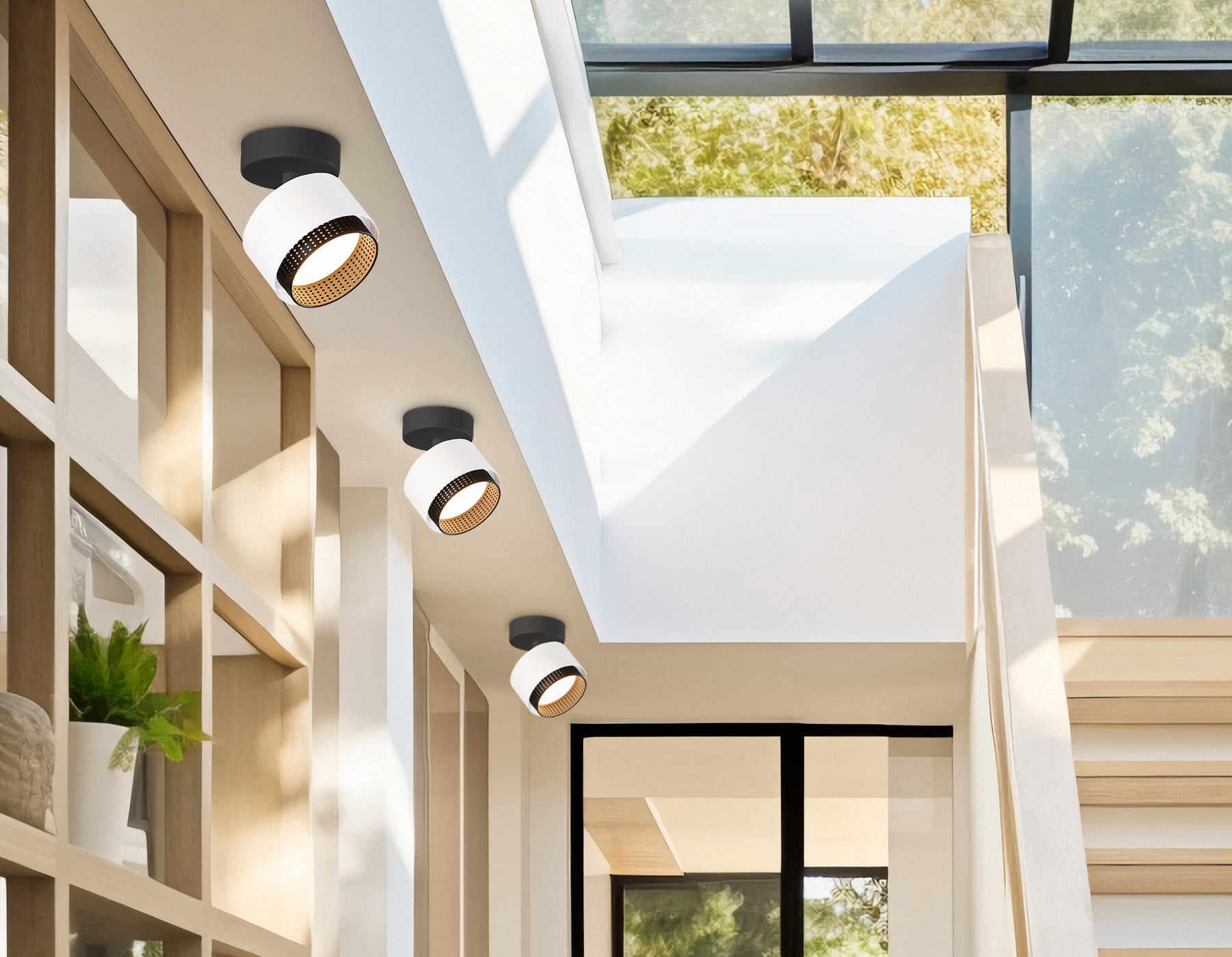 Спот накладной поворотный AMBRELLA TN71279 WH/BK белый/черный GX53 max 12W D95*137 