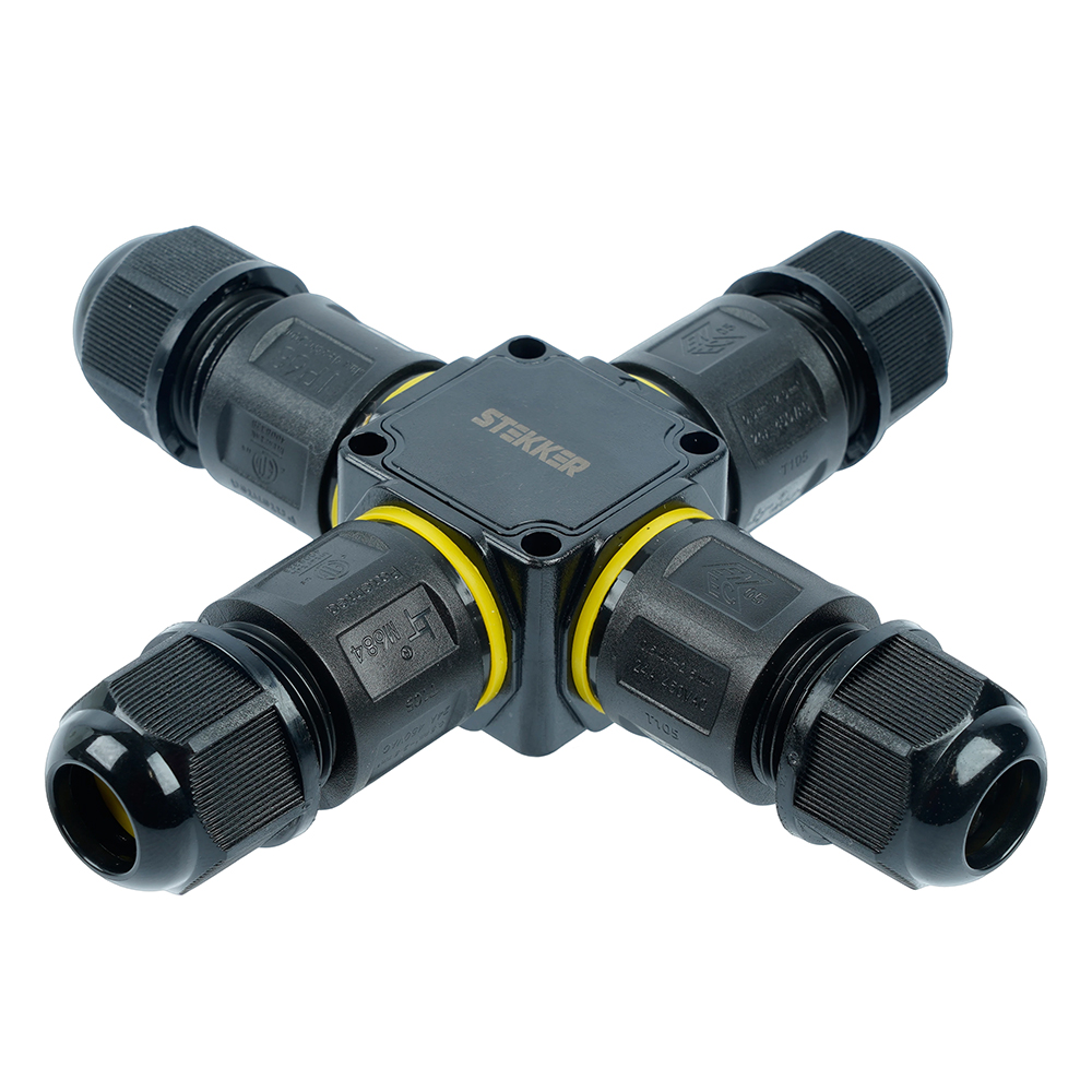 Соединитель-коннектор для проводов X 3-контактный, водонепрониц. пружинный контакт, LD557 STEKKER