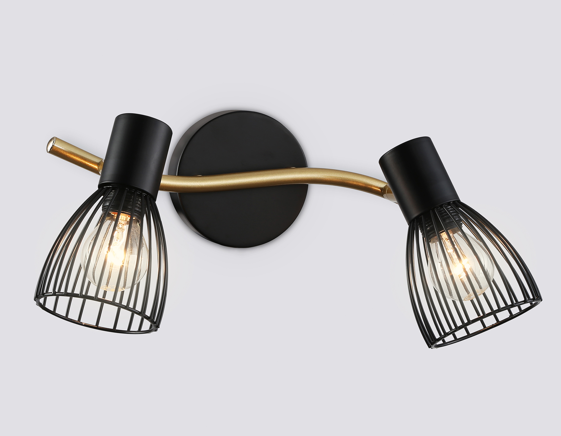 Светильник накладной Ambrella TR8660/2 BK/GD черный/золото E14/2 max 60W 330*100*170