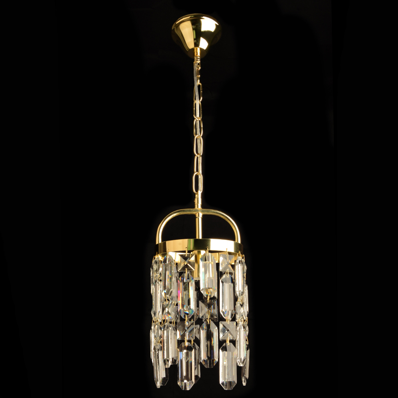 Подвес 8418/1/160 GD золото/хрусталь 1x40W E14 d160 h700, 24