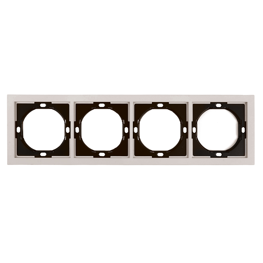 Рамка 4-местная, серия Мия, PFR00-3004-08, пудровый жемчуг