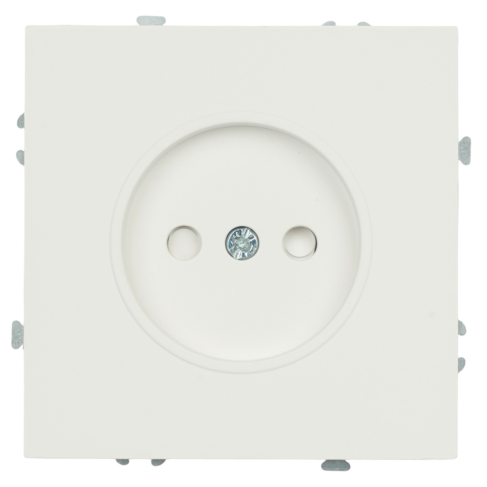 Розетка 1-местная с з/ш, б/з (механизм), СЗК, 250В, 16А, серия Эмили, RST16-5109-01ZK, белый фарфор,