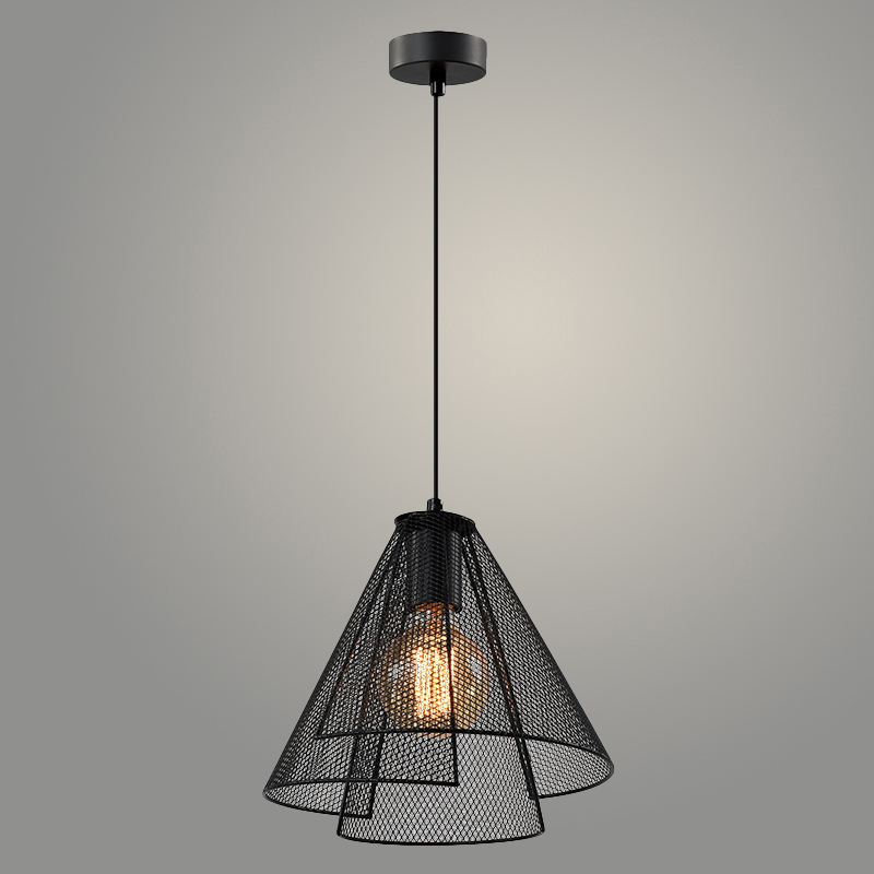 Подвес 21761/1HQ BK черный 1х40W E27 h1000, WAN23