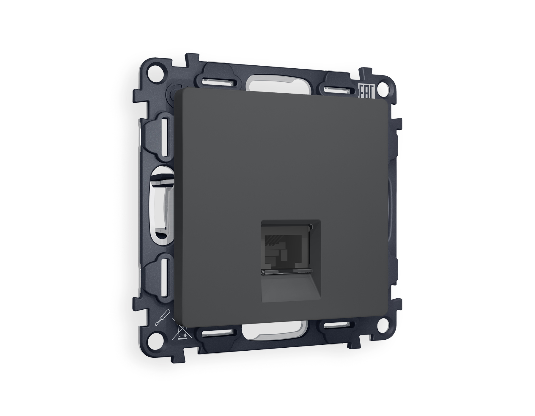 MA912010 Комплект механизма компьютер розетки ALFA Графит мяг/кас RJ-45(8P8C) шт QUANT(AP9120,VM188)