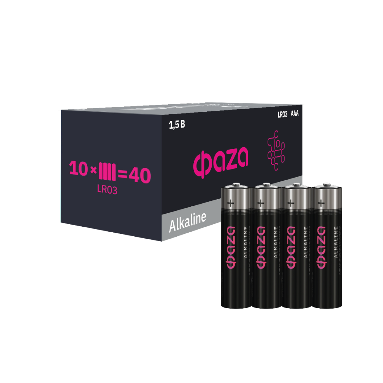 Батарейка ФАZA LR03A-S4 Alkaline Shrink-4 (4/40)