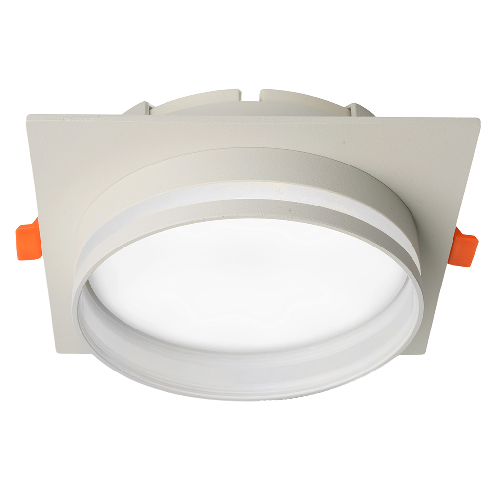Светильник FERON DL703 25W 230V GX70, белый, квадрат, без лампы, LUNA
