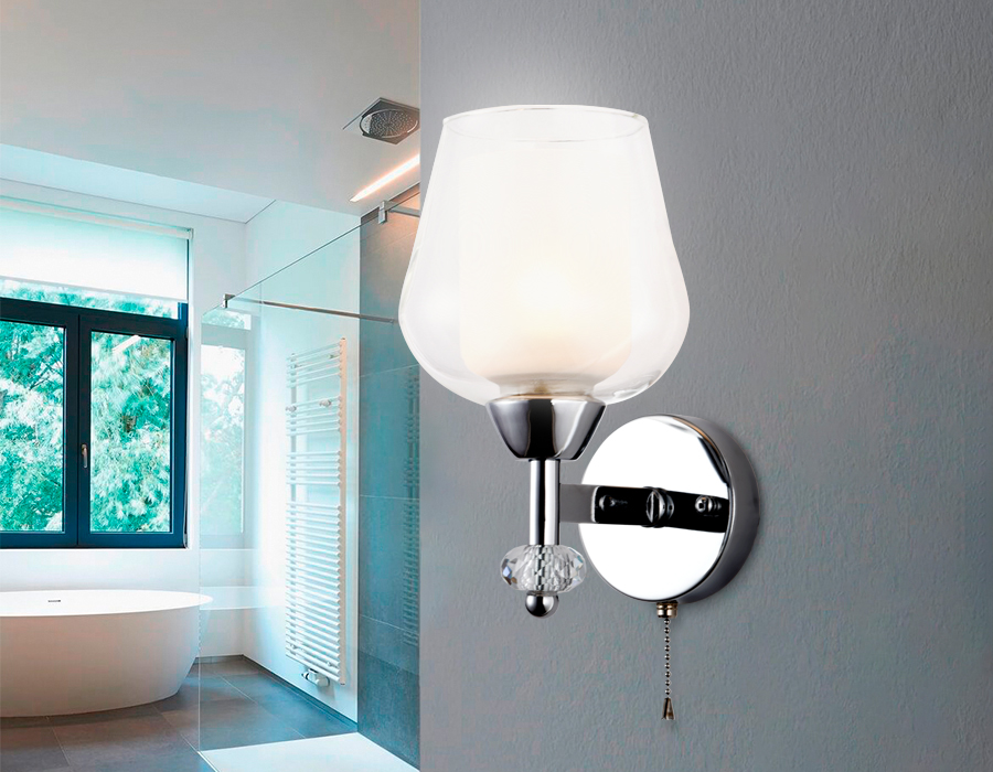 Светильник настенный Ambrella TR3158 CH/CL хром/прозрачный E27 max 40W 253*145*193 с выкл