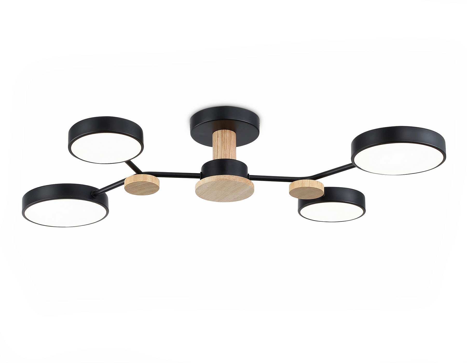 Светильник светодиодный AMBRELLA FL4860/4 BK/WD черный/дерево 60W 3000-6000K 700*400*120 (без ПДУ)