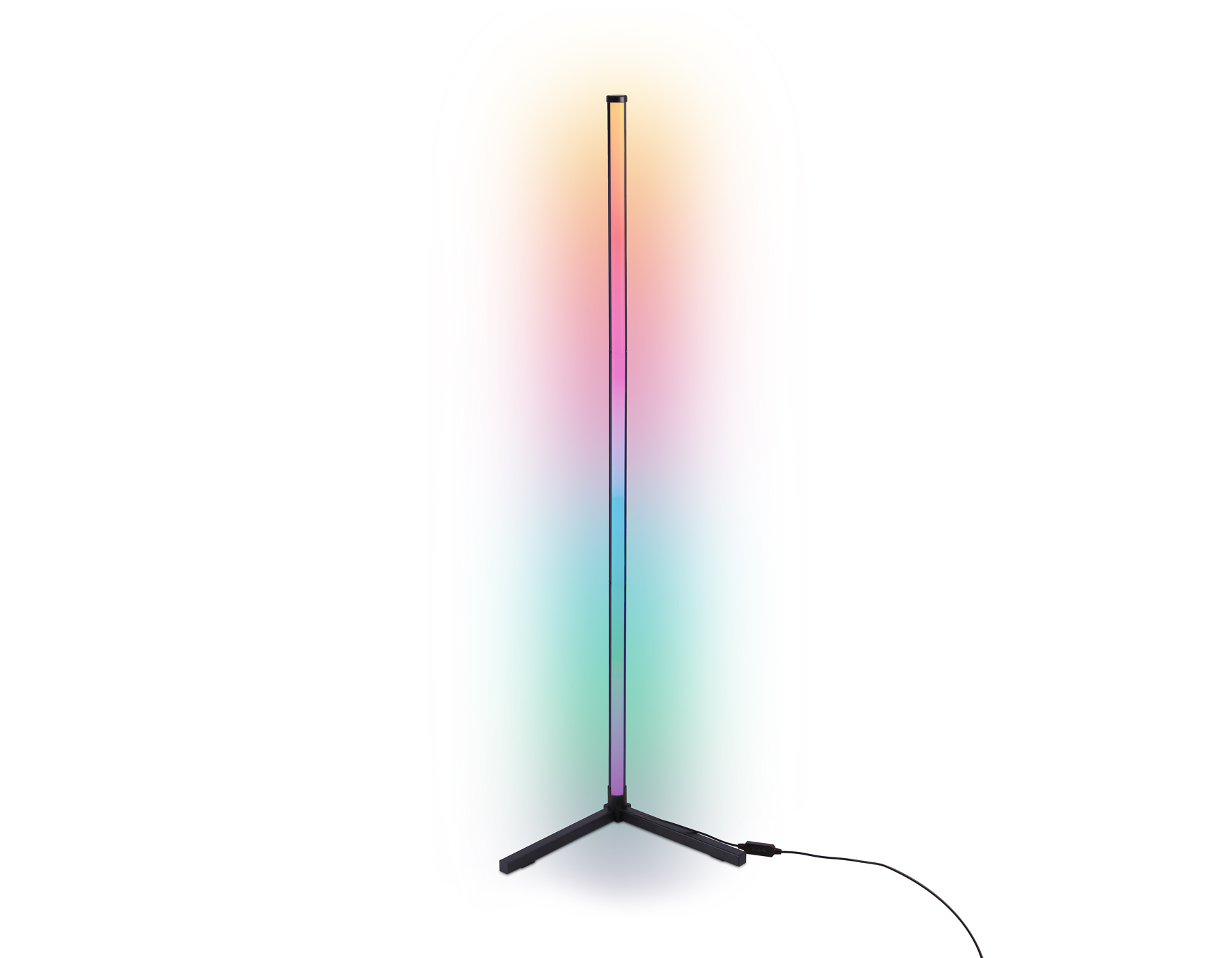 Светильник светодиодный напольный с пультом FL8022 BK черный LED 15W RGB D32*1250 (ПДУ РАДИО 2.4G)
