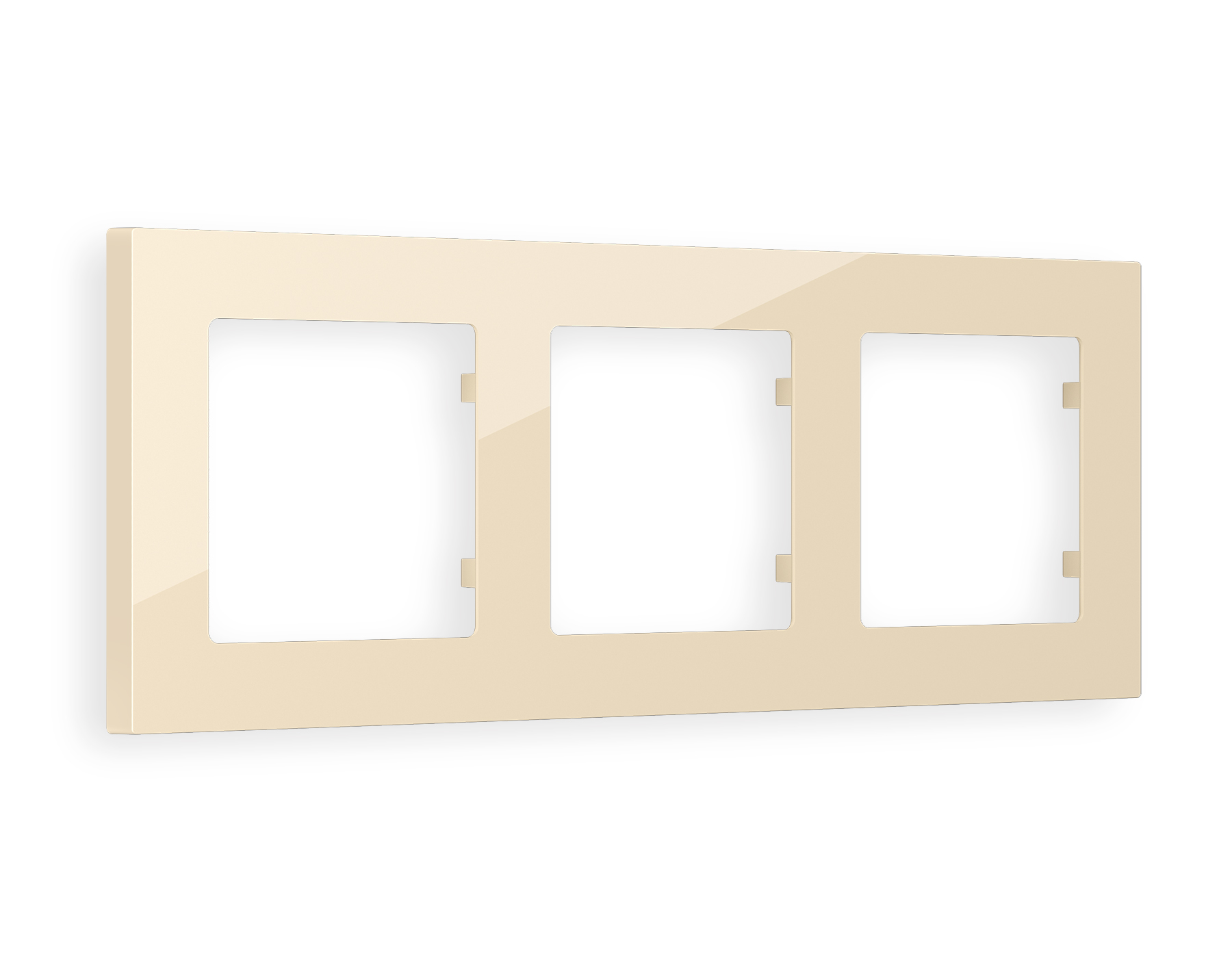 AF220303 Рамка ALFA Techno (Бежевый глянец) 3-ая