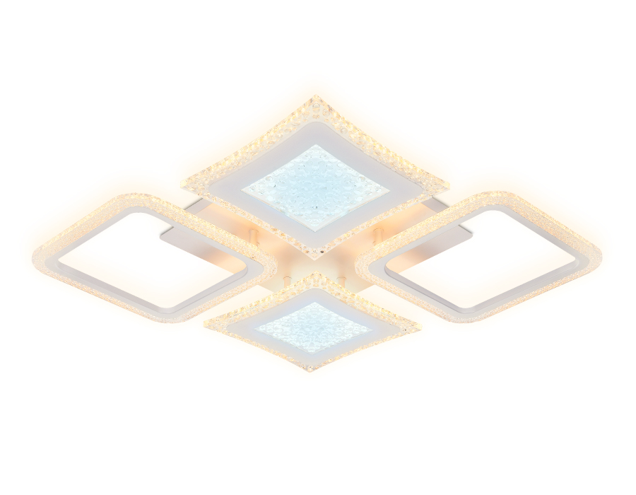 Светильник Ambrella FA430/4 WH белый 112W 750*670*80  (ПДУ РАДИО 2.4G)