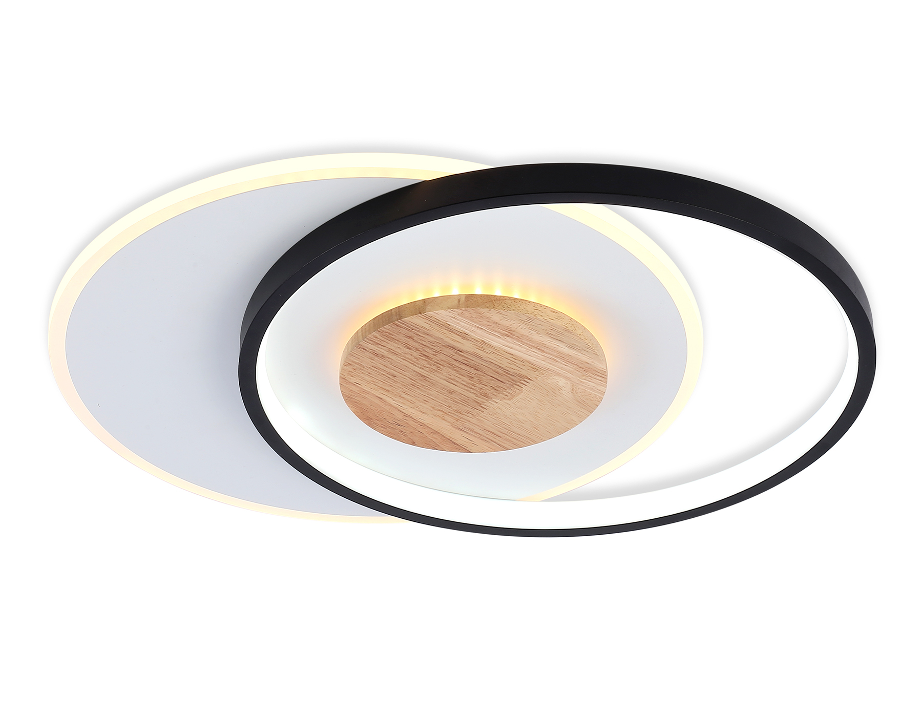 Светильник светодиодный потолочный AMBRELLA FL4789 WH/BK/WD белый/черный/дерево 54W 3000-6000K