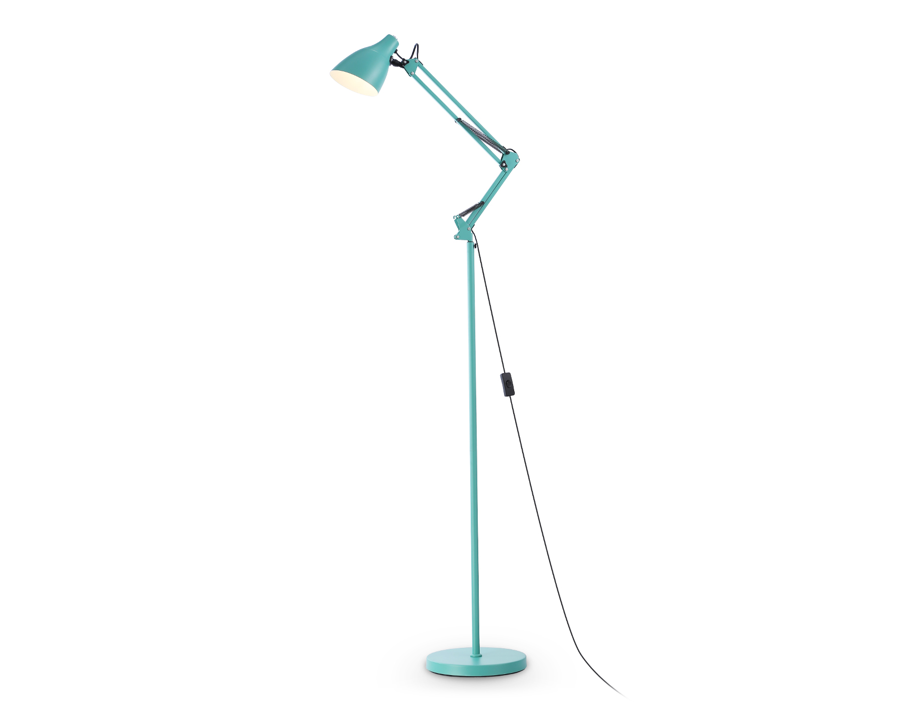 Светильник напольный с выключателем на проводе TR97649 GN зеленый E27 max 40W D120*1750