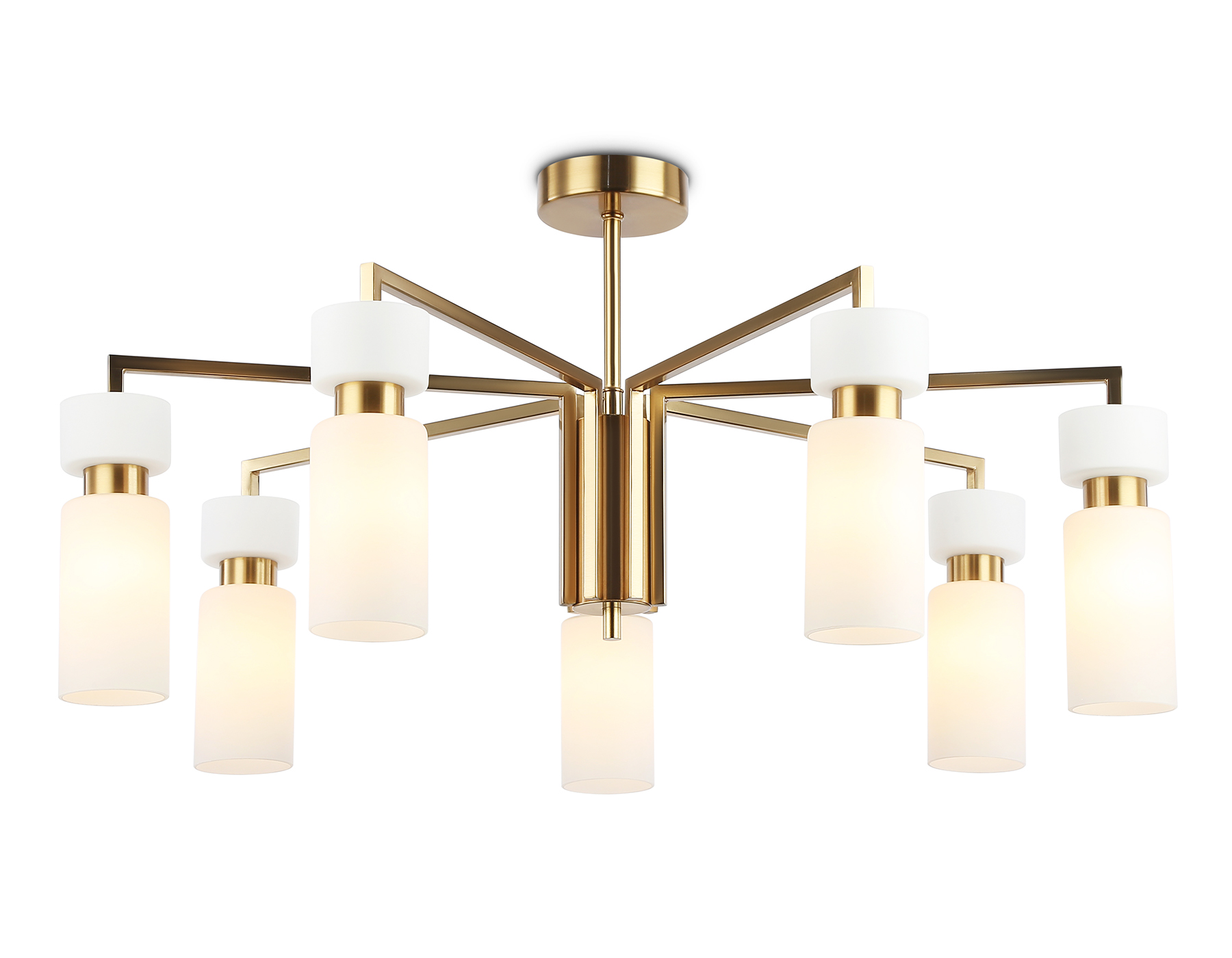 Светильник на штанге LH56126/7 BS/FR латунь/белый матовый E14*7 max 40W D705*350