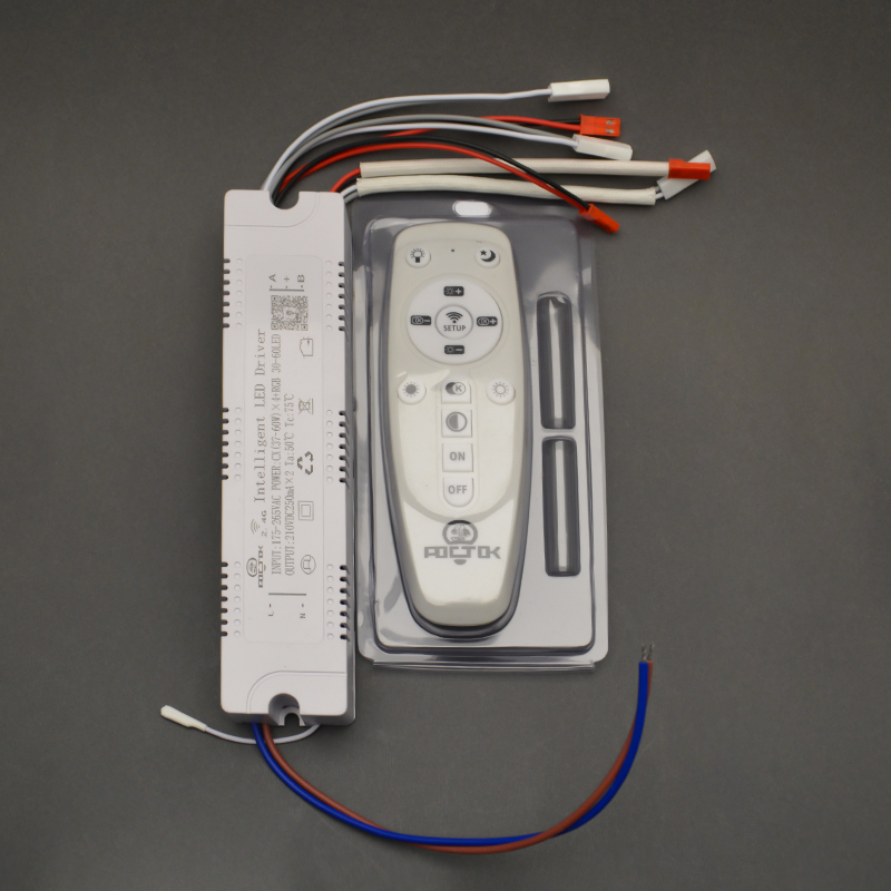 Драйвер+ПДУ CX (37-60W)*4+RGB 30-60LED 210VDC 250mA  2.4G
