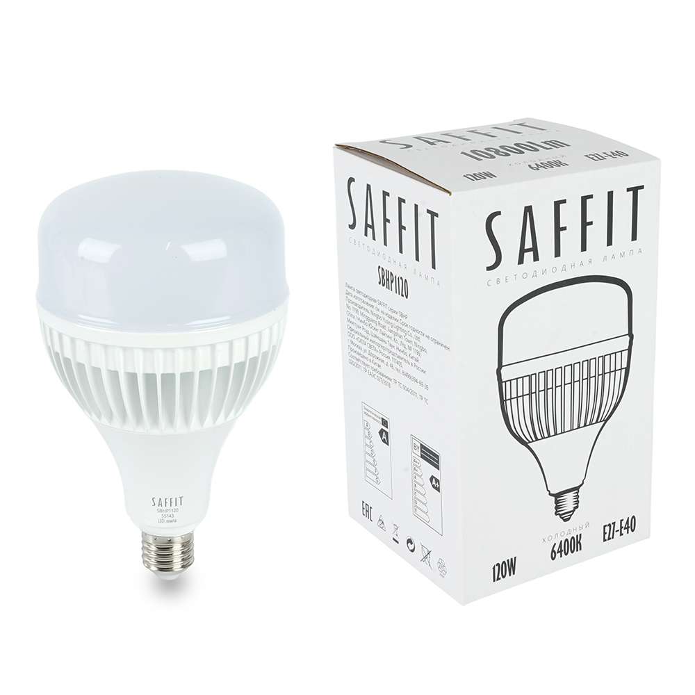 Лампа светодиодная SAFFIT 120W 230V Е27-E40 6400K T140, SBHP1120