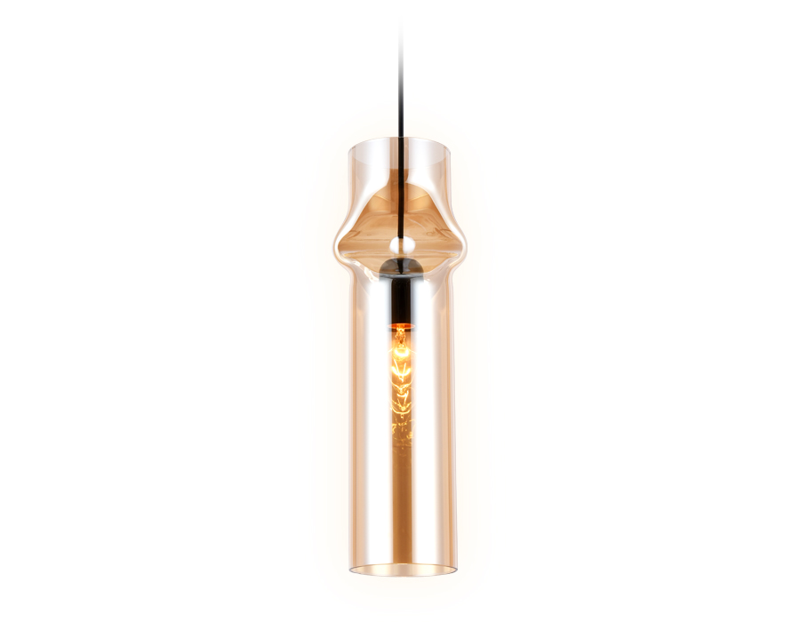 Светильник подвесной Ambrella TR3560 BK/TI черный/янтарь E27 max 40W D130*1200