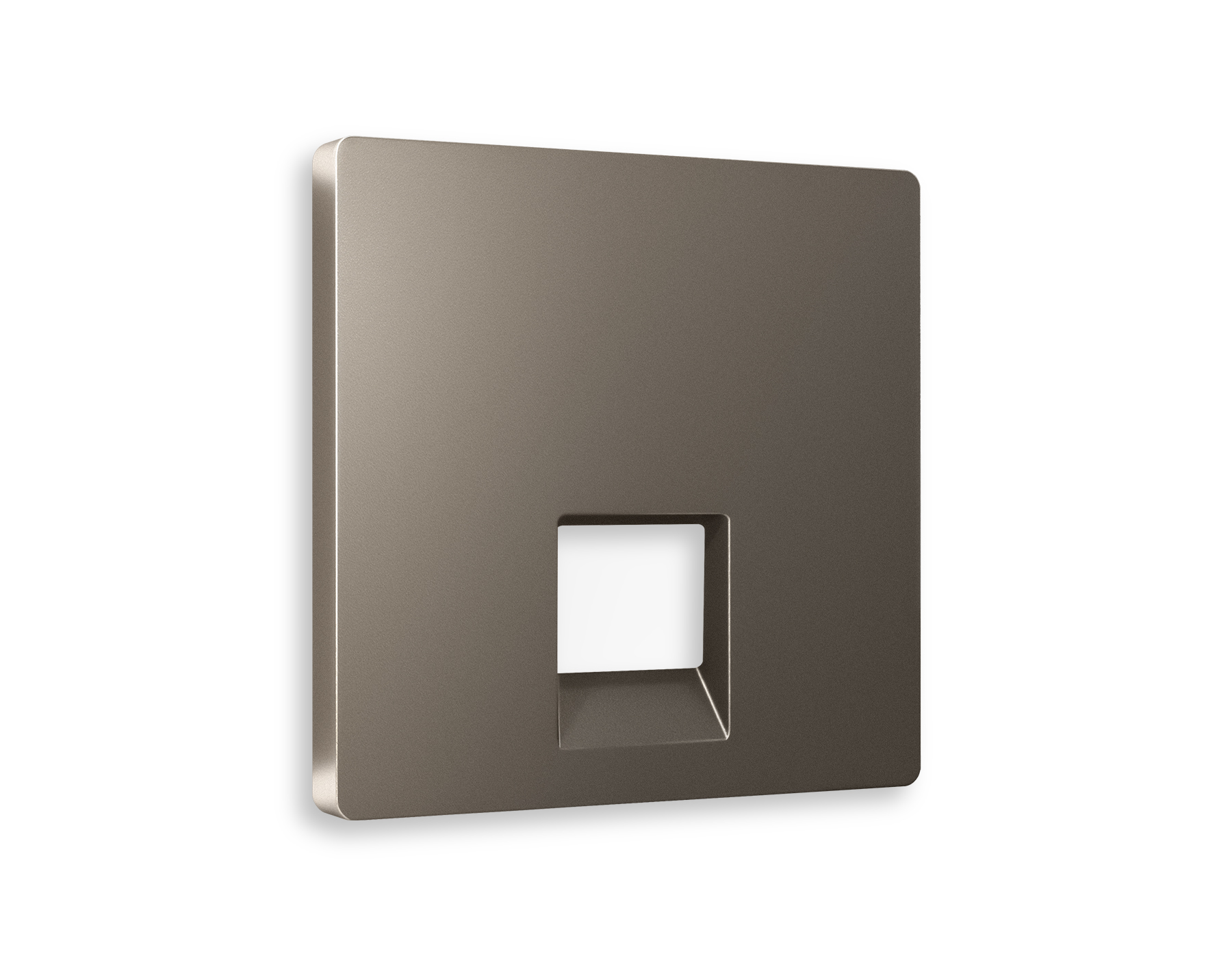 AP6420 Лицевая панель ALFA (Темная бронза матовый) для компьютерной/телеф розетки RJ-45/RJ-11 QUANT