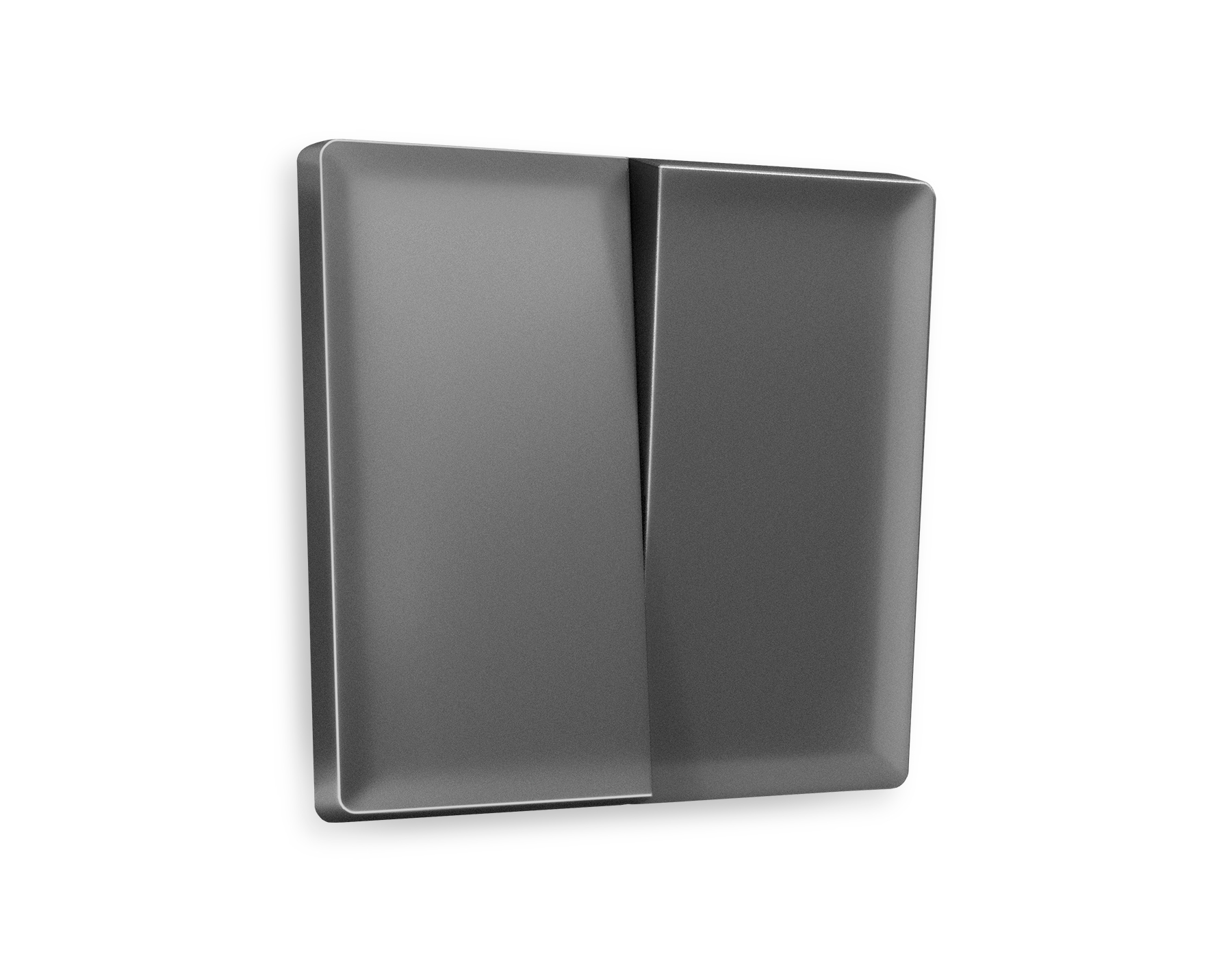 AP6530 Лицевая панель ALFA (Антрацит серый) для 2-кл выключателей QUANT