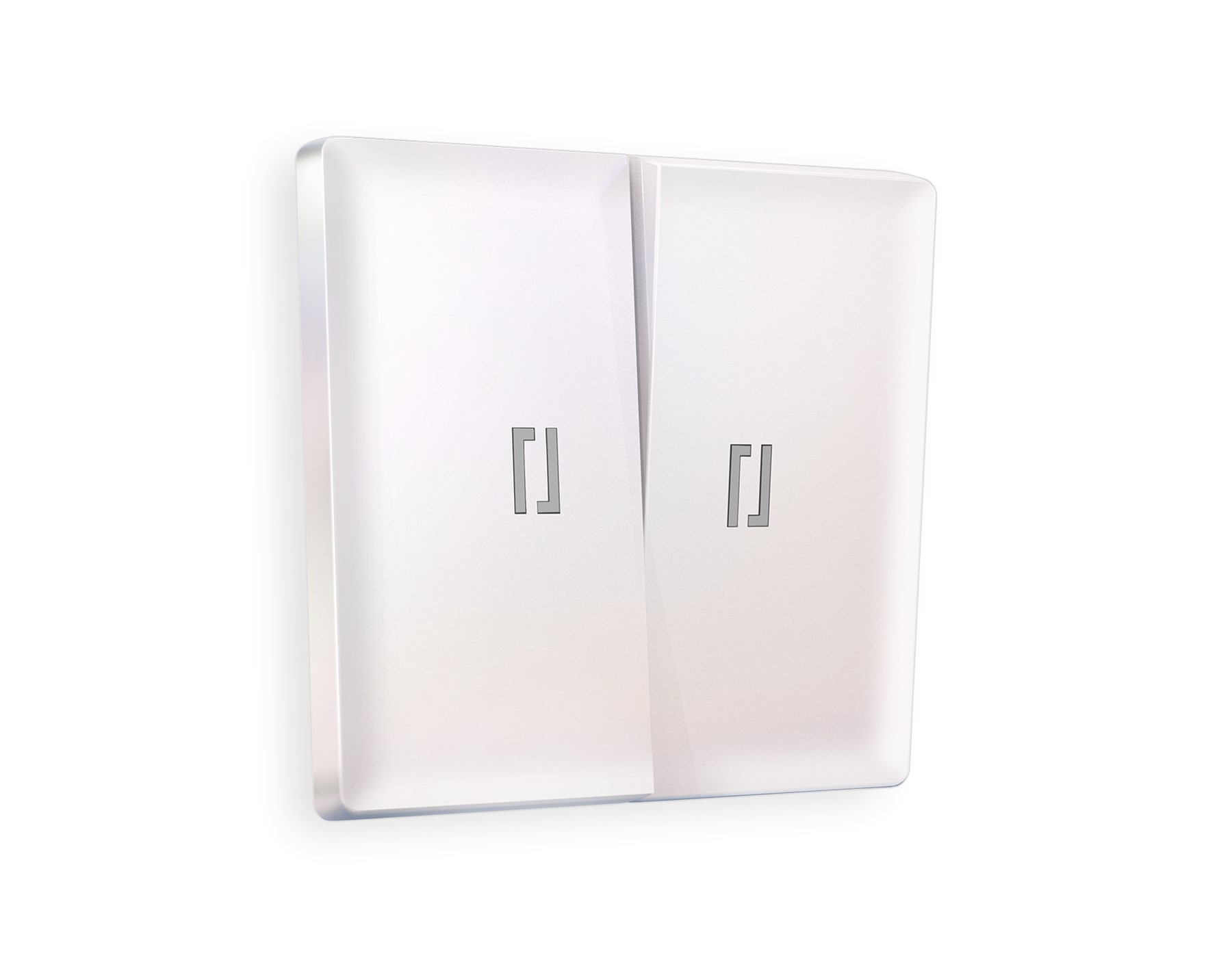 AP2040 Лицевая панель ALFA (Жемчуг) для 2-кл выключателей с подсветкой QUANT