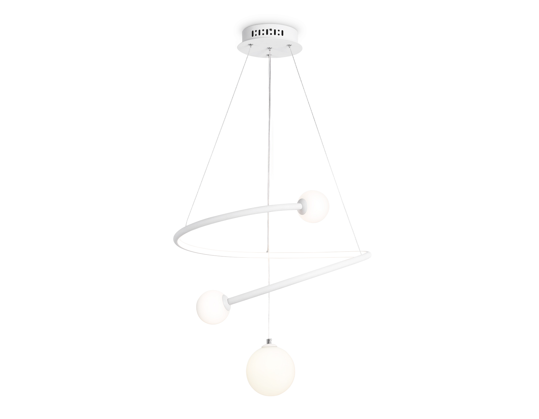 Светильник Ambrella FL66299 WH белый 39W 3000K-6400K+G9 D500*1200 (ПДУ ИК)