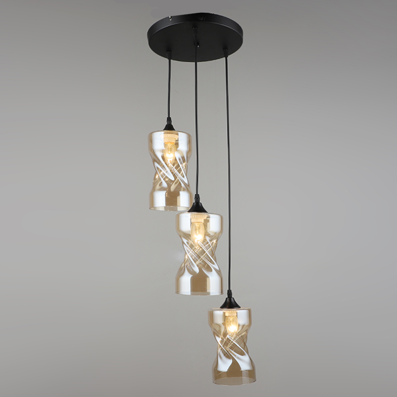 Подвес N4806/3HQ BK+AM черный 3х40W E27 d300 h800, QH22