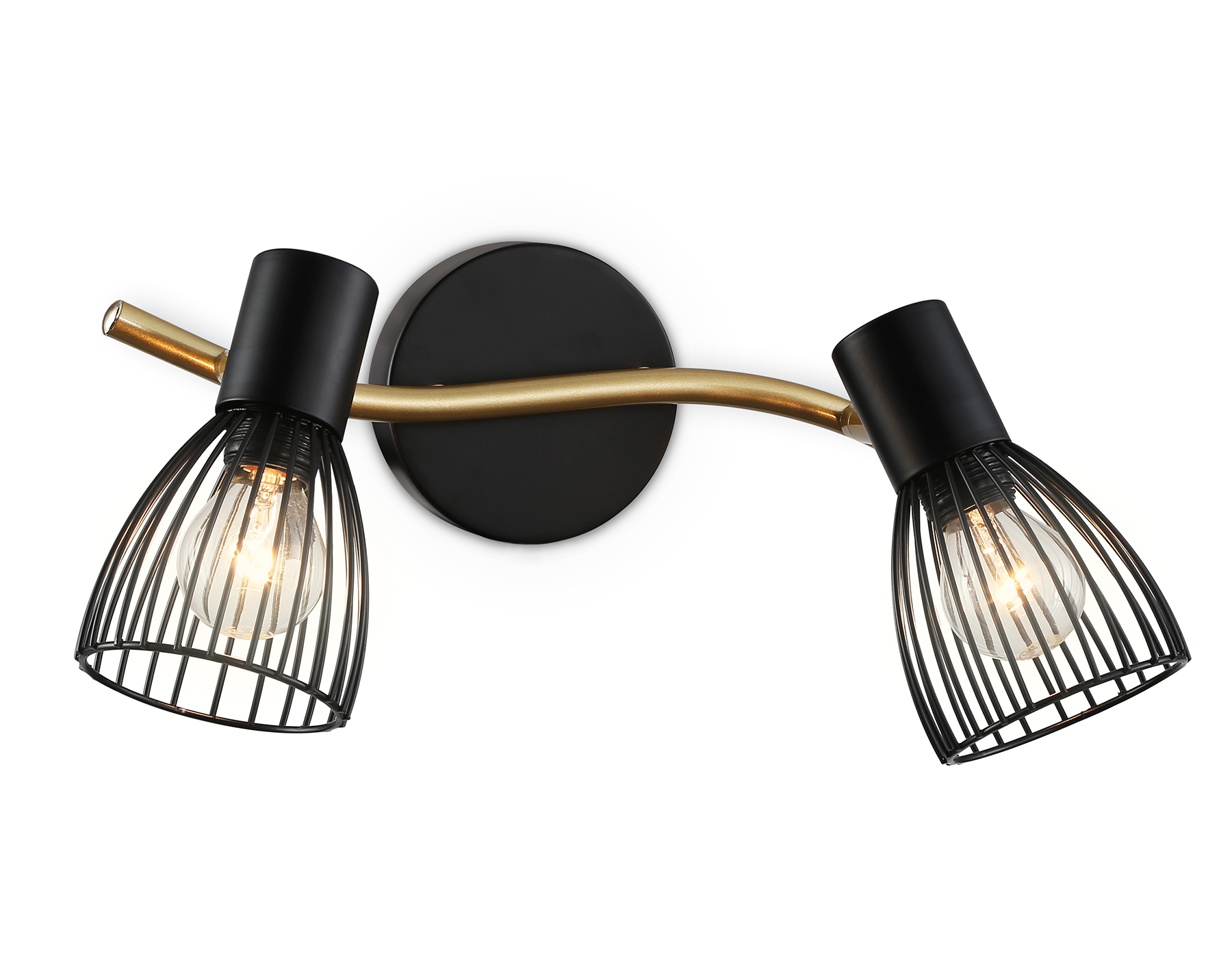 Светильник накладной Ambrella TR8660/2 BK/GD черный/золото E14/2 max 60W 330*100*170