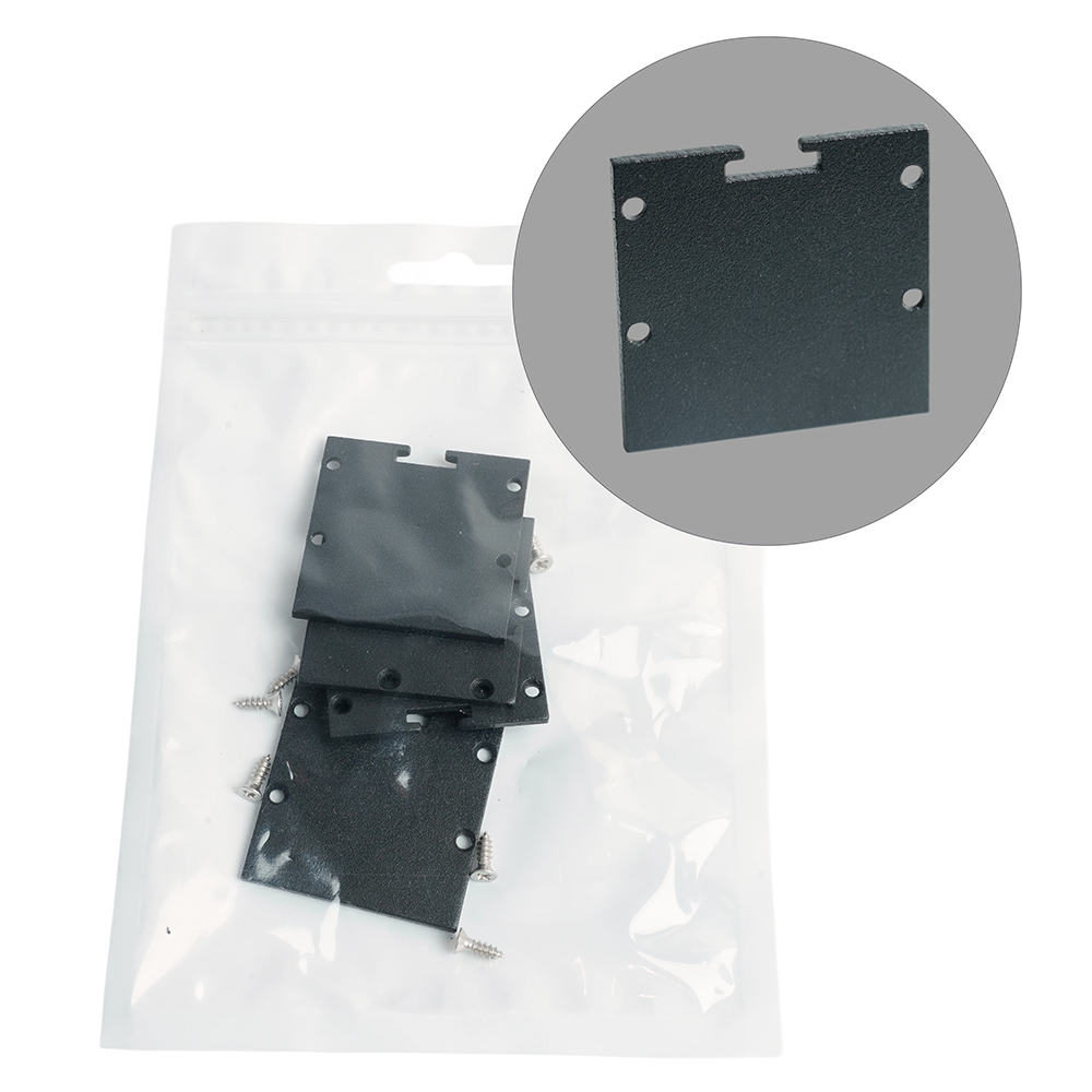 Заглушка черная без отверстия для профиля CAB256,  LD240 (комплект 4шт) FERON