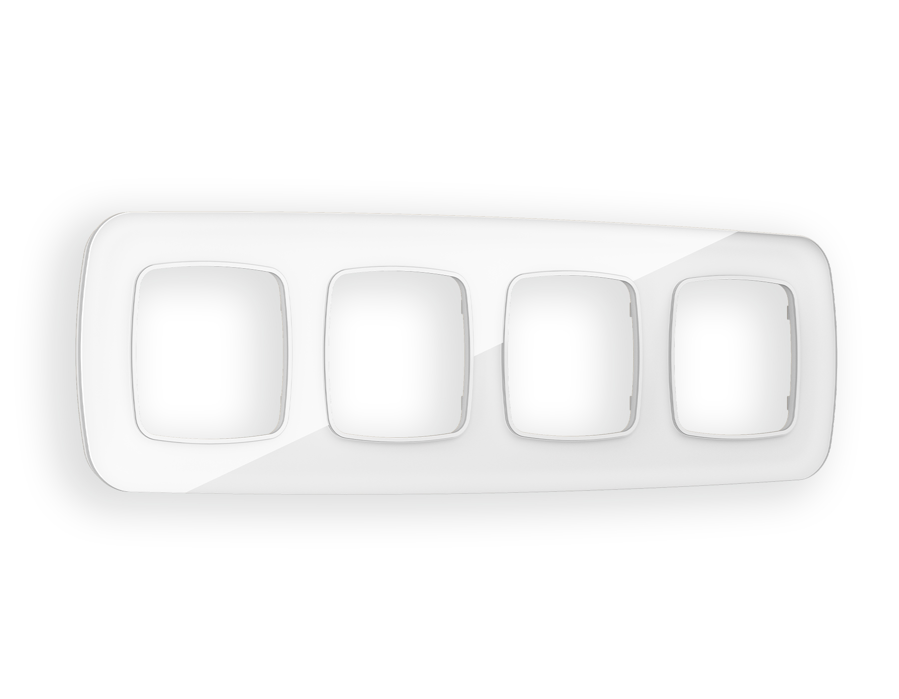 OF350104 Рамка OMEGA Radian (Белый Стекло закаленное натуральное) 4-ая