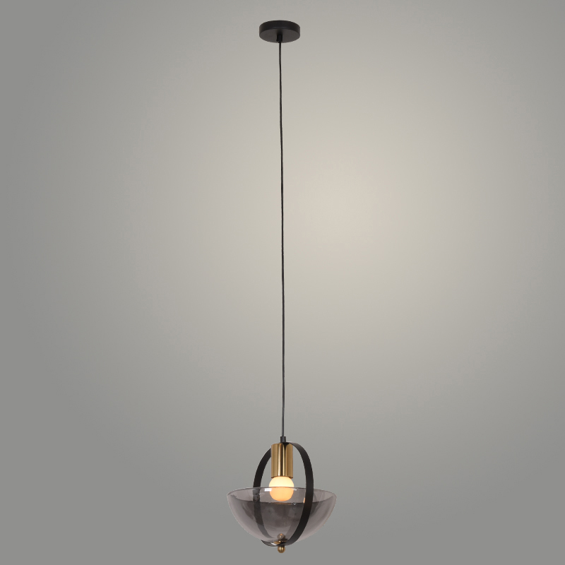 Подвес 230911/1HQ BK+SMOKE черный 1х40W E27 d200 h1200, XLD23