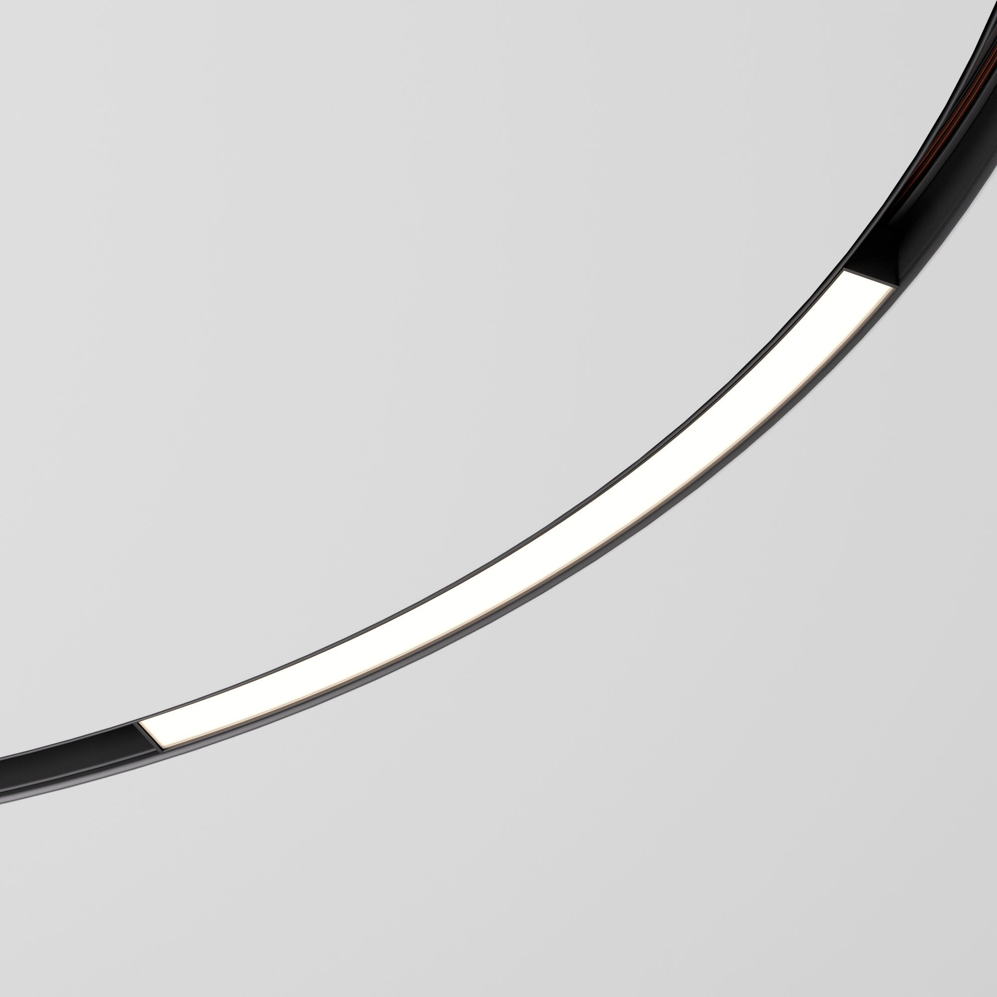 Slim Magnetic Трековый светильник для радиусного шинопровода 16W 4200K Planar чёрный Ø 1200мм 85182/