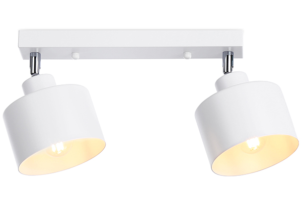 Настенно-потолочный спот в стиле лофт TR8141/2 WH белый E27*2 max 40W 340*120*180