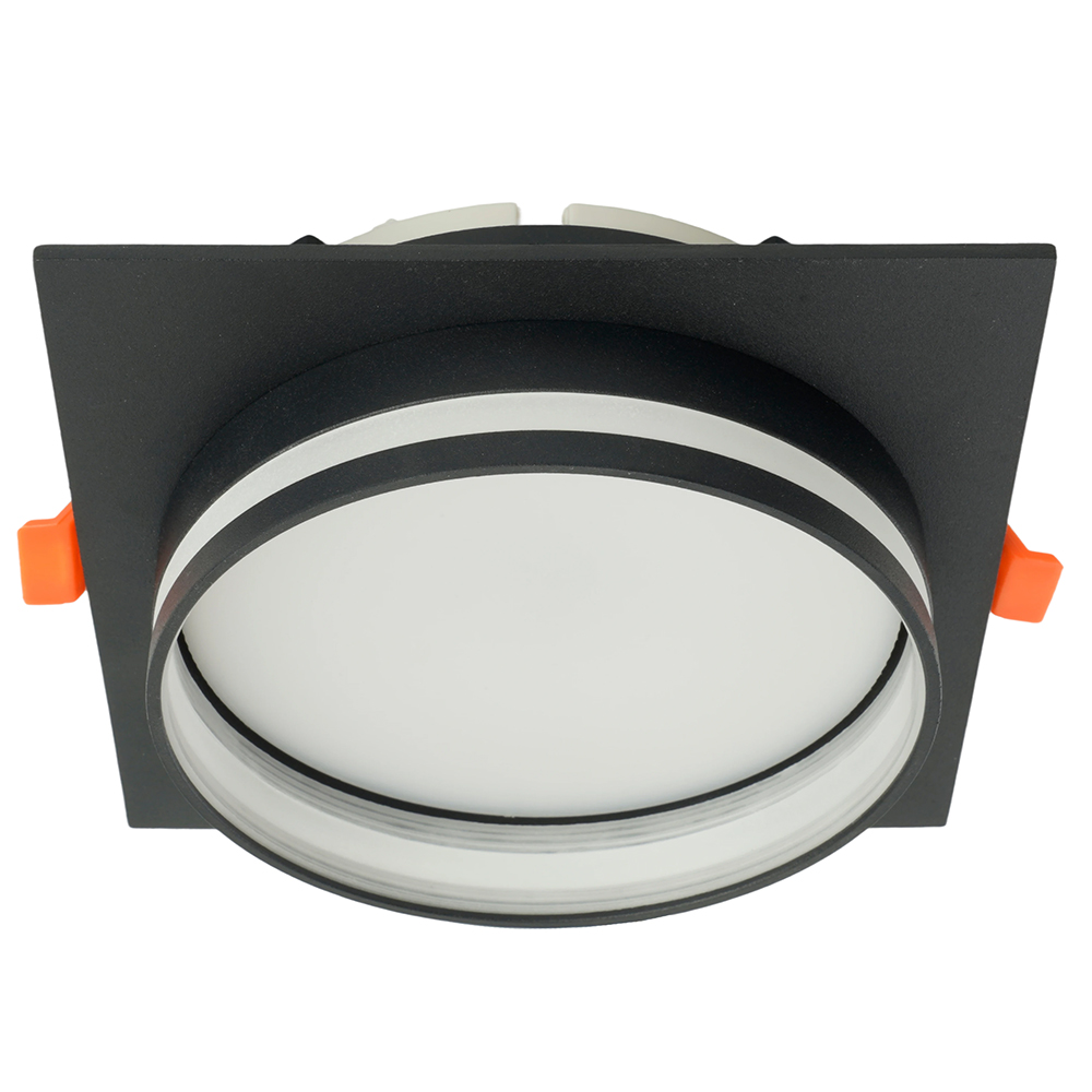 Светильник FERON DL703 25W 230V GX70, черный, квадрат, без лампы, LUNA