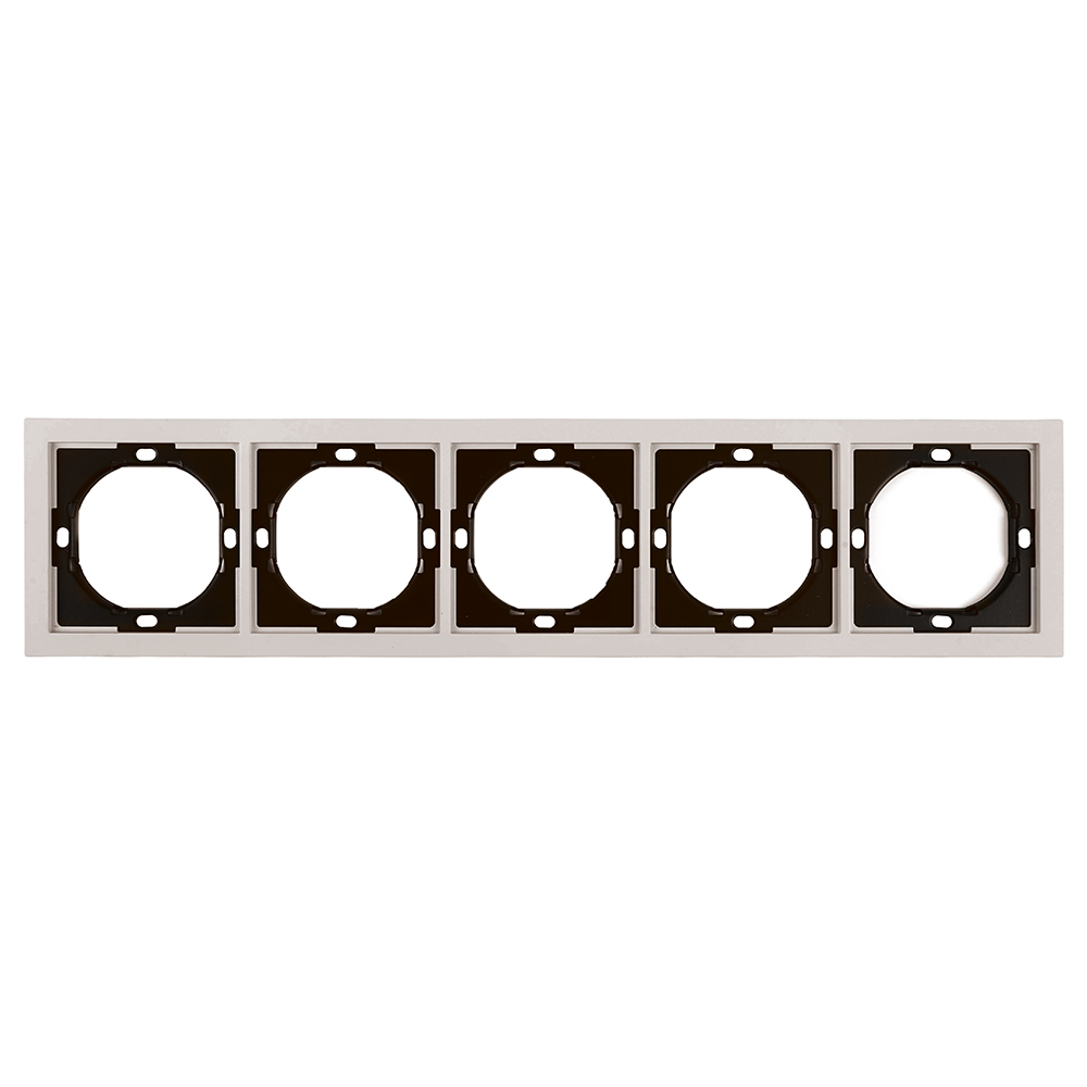 Рамка 5-местная, серия Мия, PFR00-3005-08, пудровый жемчуг