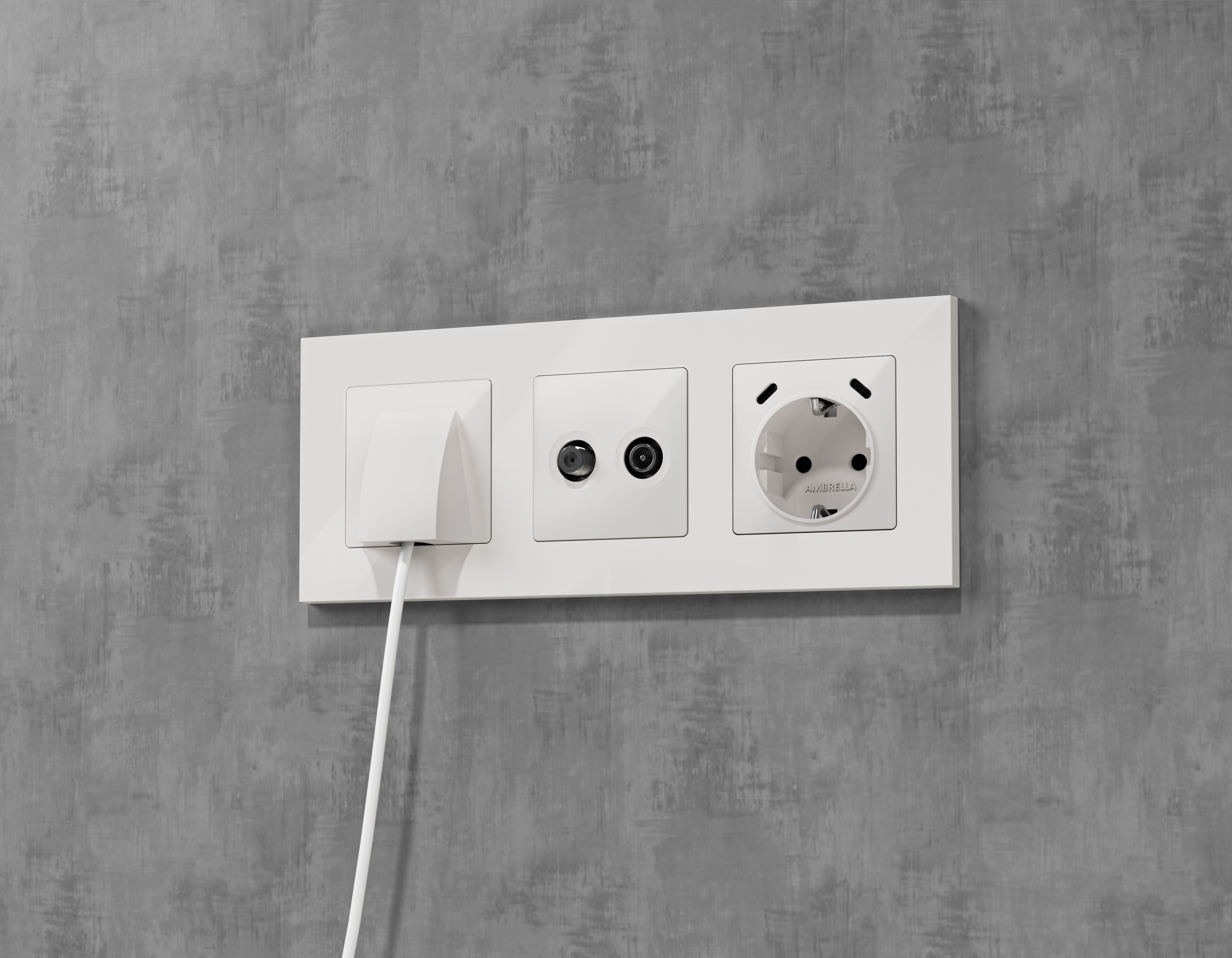 MA113310 Комплект механизма розетки TV оконечной + SAT 5-862MHz 3.5dB/950-2150MHz 3.5dB ALFA Белый г