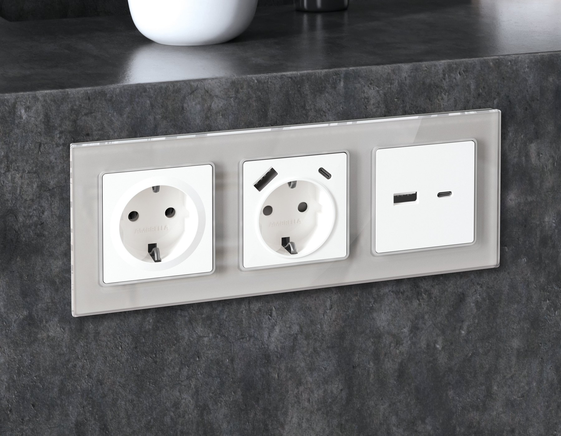 AF330403 Рамка ALFA Platos (Серебро Стекло органическое) 3-ая