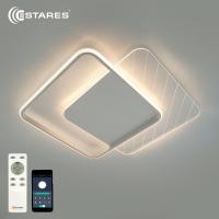 Люстра светодиодная ESTARES AMATO 60W 2S-APP-505x505x52-WHITE/WHITE/CLEAR-220-IP20 Управляемая