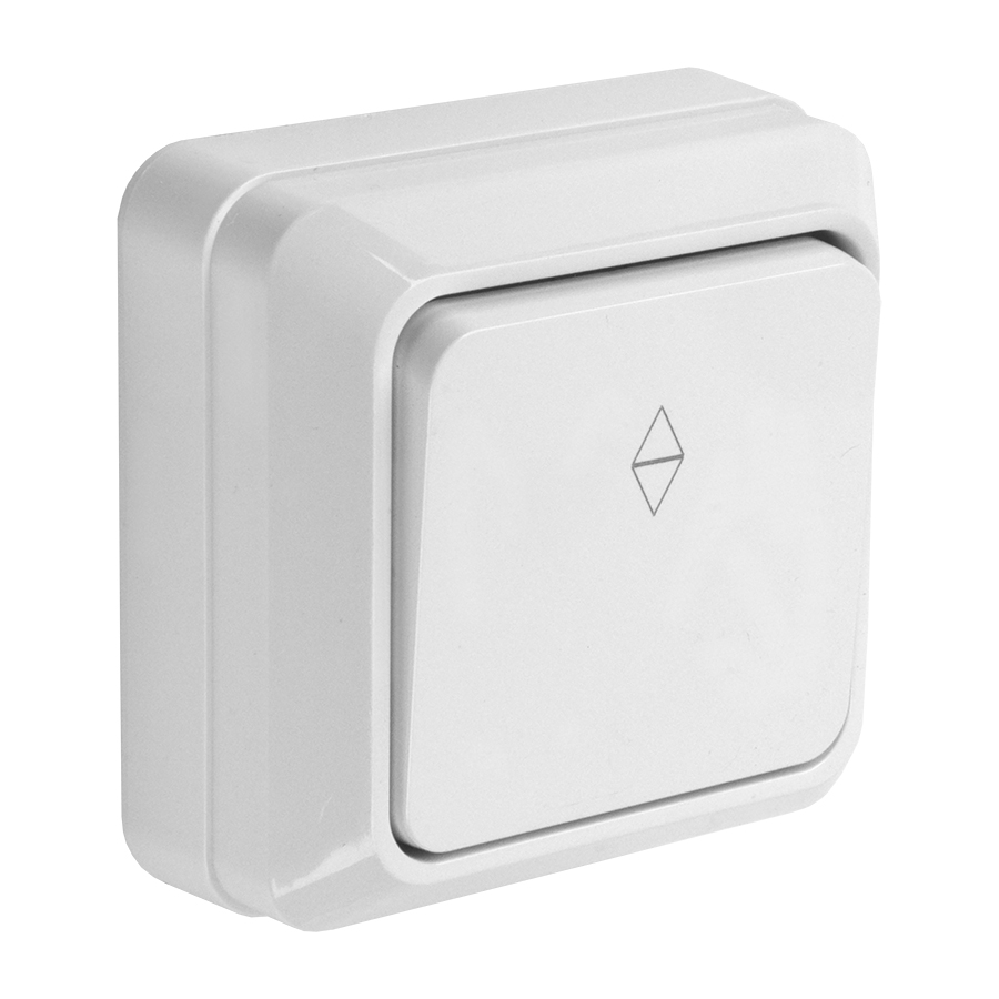 Переключатель 1-клавишный на 2 направления IP20 10А, серия Альфа, белый (1/200)